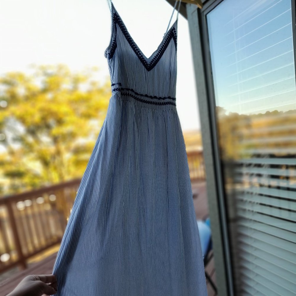 Blue and White Stripped Dress
